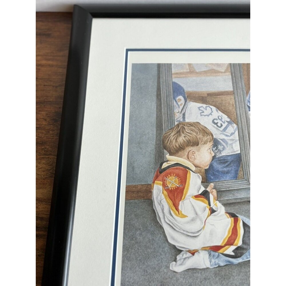 VTG John‎ Newby Game Plan Signed Framed Hockey Maple Leafs 17/45 Rare Art Print - Picture 10 of 16